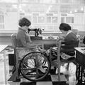 Two children at the 'FDR School for Handicapped Children', Hampstead, working in the handicraft room Image preview