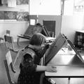 A young girl paints a picture during a junior art lesson photographed at the John F Kennedy Centre for training and education of children with severe disability, West Ham Image preview