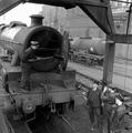 Trainee engine drivers emptying the smokebox char, Kentish town Image preview