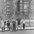 Boys outside Victoria School, Islington Image preview
