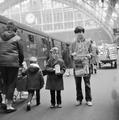 Two pupils fundraising at St Pancras Station Image preview