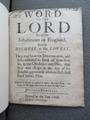 Word of the Lord to all the inhabitants in England Image preview