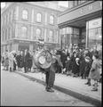 A one-man band performs to the crowds outside Woolworth's, Camden Image preview