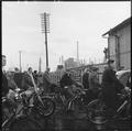 Cyclists pass through Ponders End station, Enfield Image preview