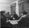 Men play cards in an Italian café and bar, Soho Image preview