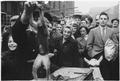 A performing monkey and a llama at Petticoat Lane street market Image preview