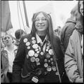 A woman participates in an anti-Nazi rally Image preview