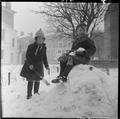 Two children play in the snow, Hampstead Image preview