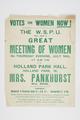 Great Meeting of Women, Holland Park Hall.  July 16, 1914.  Women's Social and Political Union. Image preview