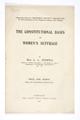 The Constitutional Basis of Women's Suffrage Image preview