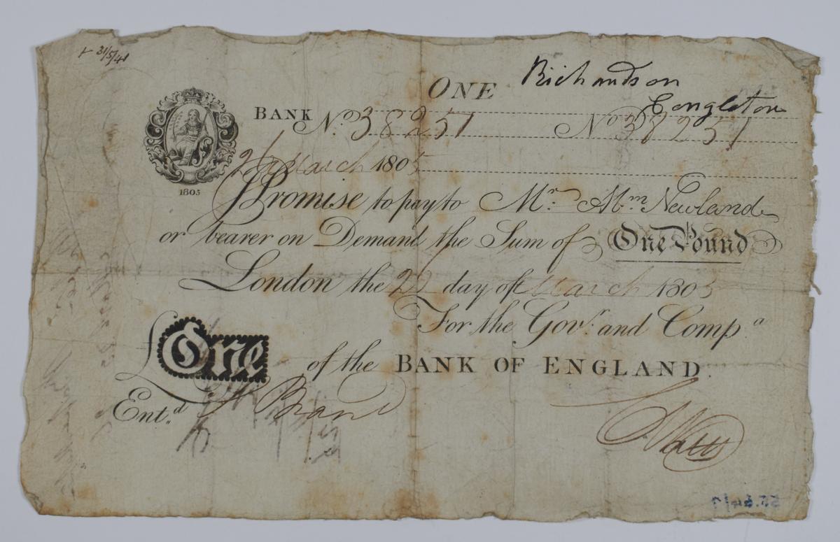Bank note | London Museum