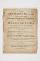 The Ordinary of Newgate, His Account of the Behaviour, Confessions, and Dying Words of the Malefactors, who were executed at Tyburn on the 8th of this instant March 1731 being the second execution in the mayoralty of the Rt Hon Humphrey Parsons, Esq Image preview